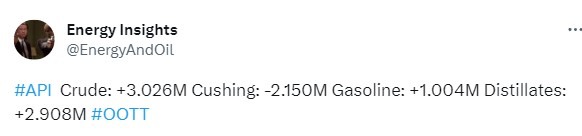 oil inventory 12 July 2023