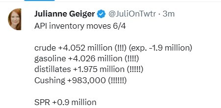 oil inventory gasoline distillate stocks 05 June 2024 2