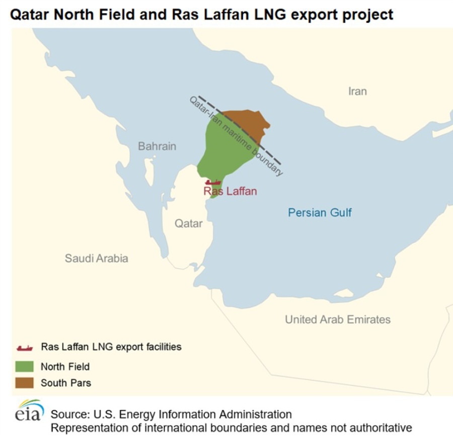 qatar north field Iran South Pars 05 November 2023