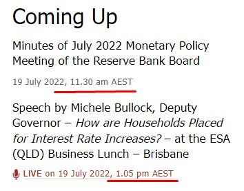 rba 19 July 2022
