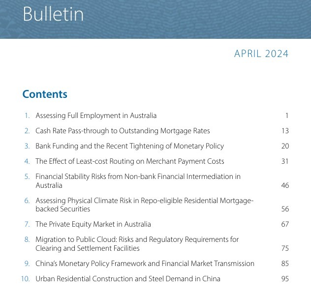 rba bulletin April 2024 2