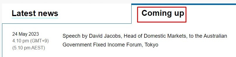 rba domestic markets fixed income 24 May 2023