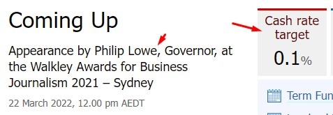 rba lowe March 22 2022