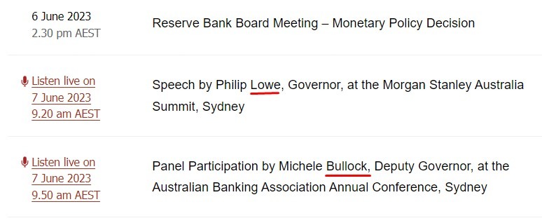 rba lowe bullock Wednesday, 7 June 2023