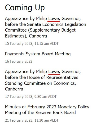rba lowe parliament February 2024