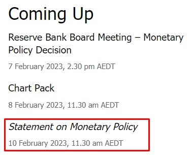 rba statement SoMP 07 February 2023