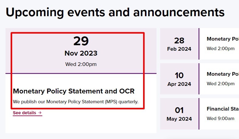 rbnz November 2023 17 November 2023