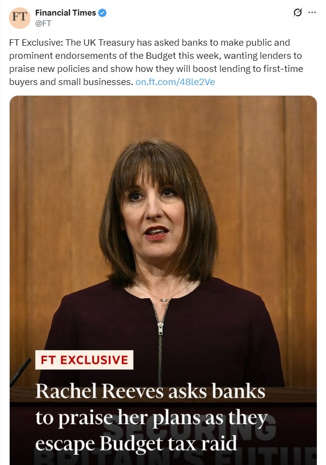 reeves uk budget like Financial Times