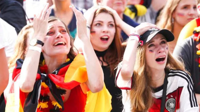 sad german football fans