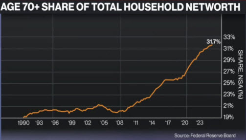 share of total household net worth