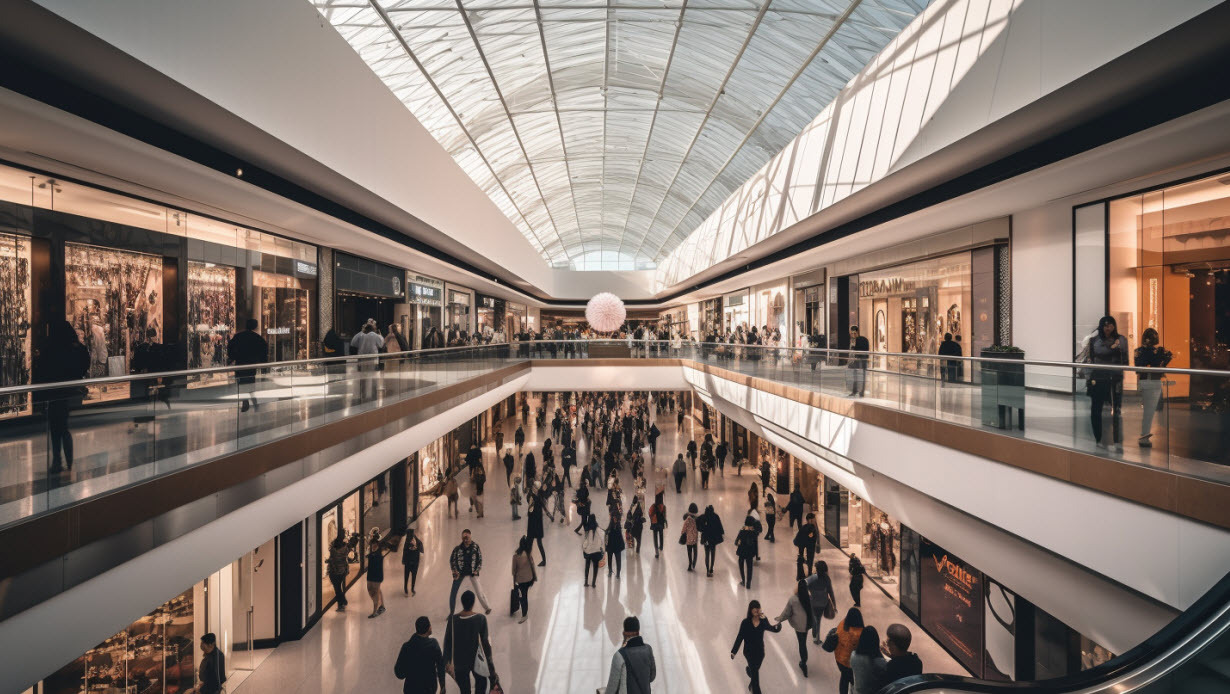 shopping mall stock photo