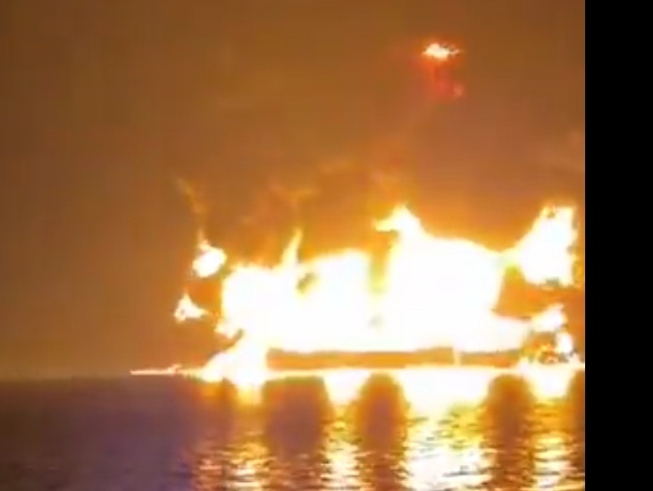 tanker fire iraq 12 March 2026 screenshot