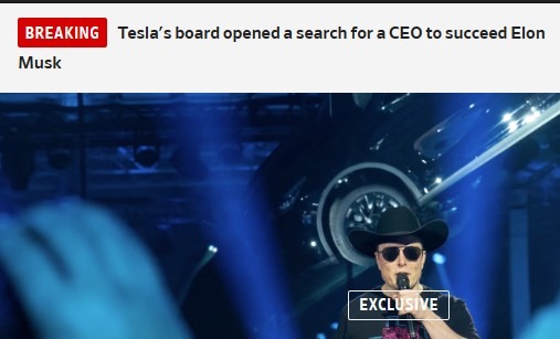 tesla replacing elon mush as ceo 01 May 2025