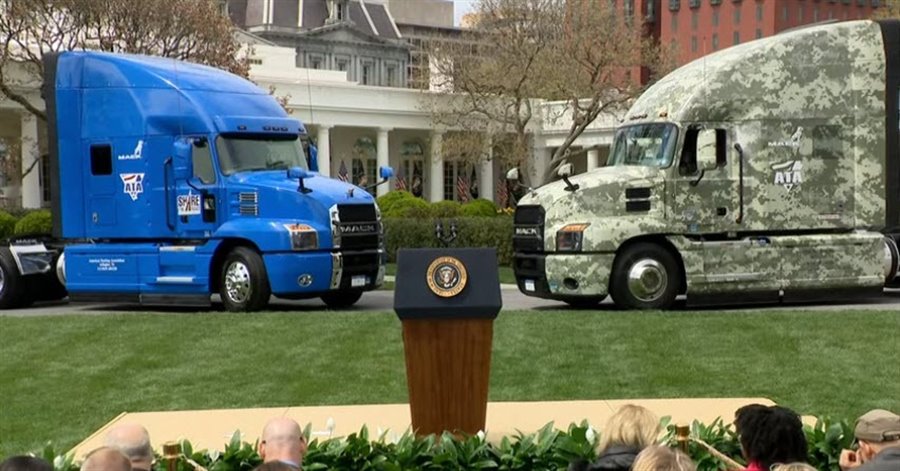 trucks at white house
