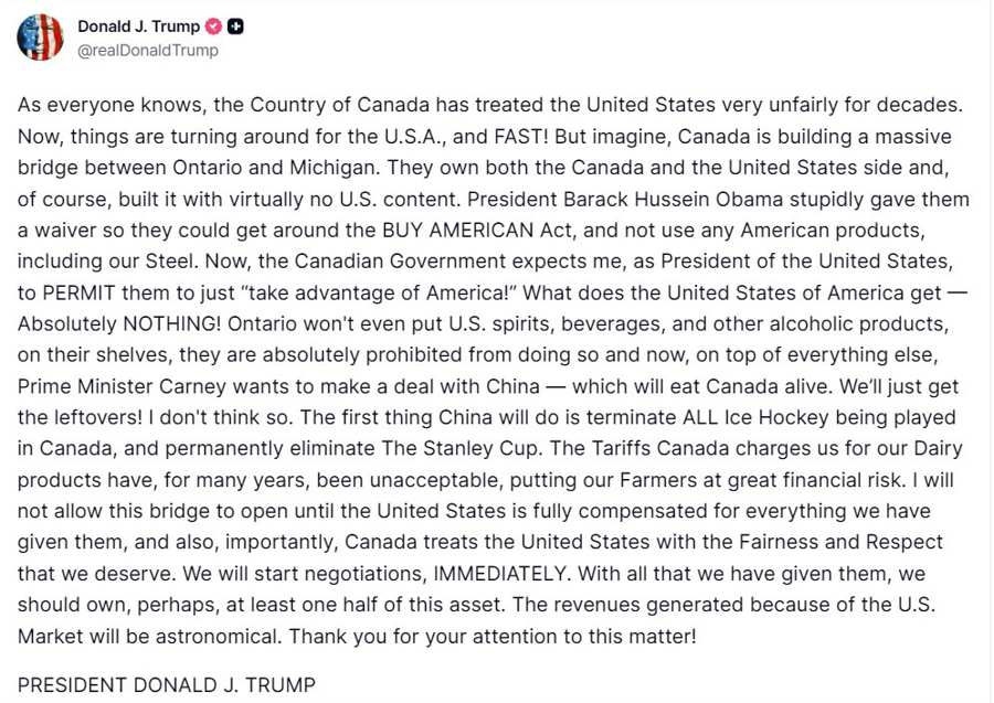 trump canada negotiations 10 February 2026 2