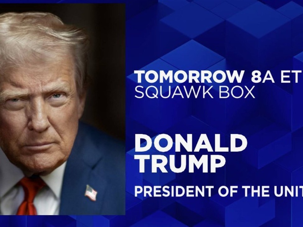 Trump will be on CNBC Squawk Box Tuesday 8am US time - pre mkt