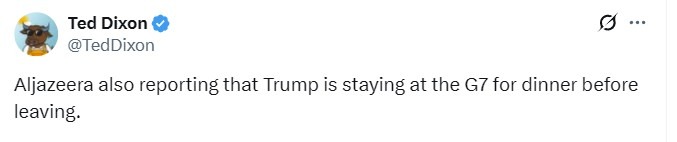 trump dinner g7 17 June 2025 2