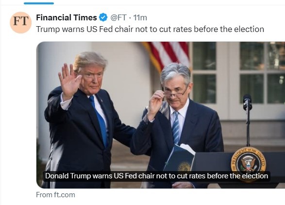 trump fed no cut until after election 17 July 2024 2