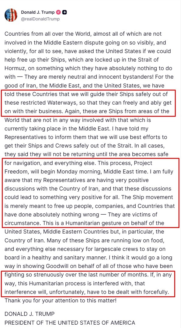 trump free ships hormuz 04 May 2026
