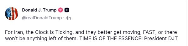 trump iran clock run