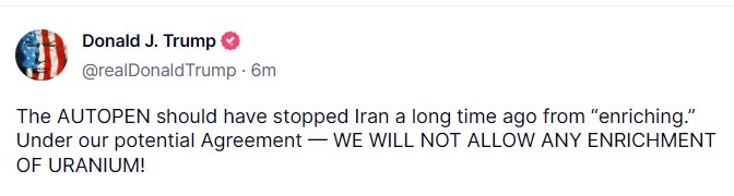 trump iran enrichment 03 June 2025 2