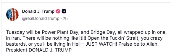 trump iran threat four letter word