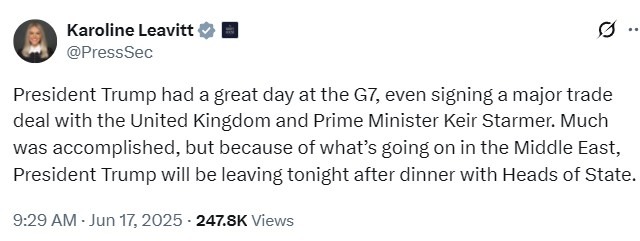 trump leaves g7 early 17 June 2025 2
