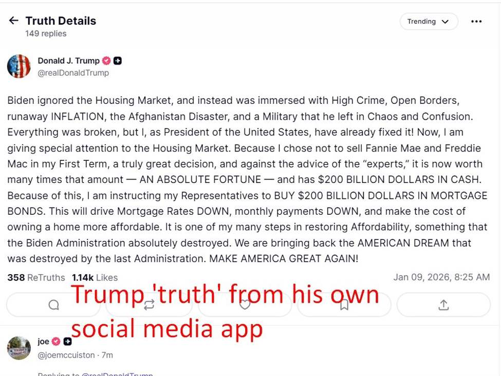 Trump proposes 0bn mortgage-bond buying plan to cut US home loan rates