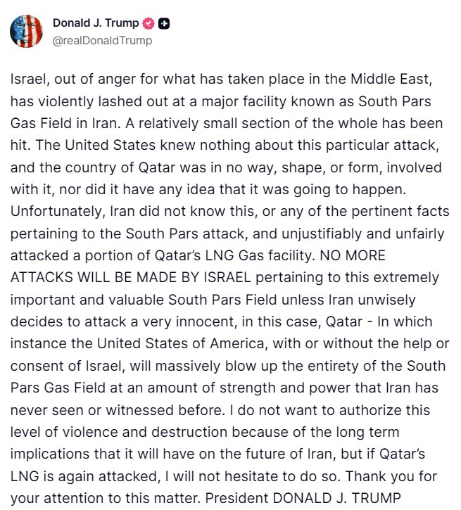 trump qatar gas field
