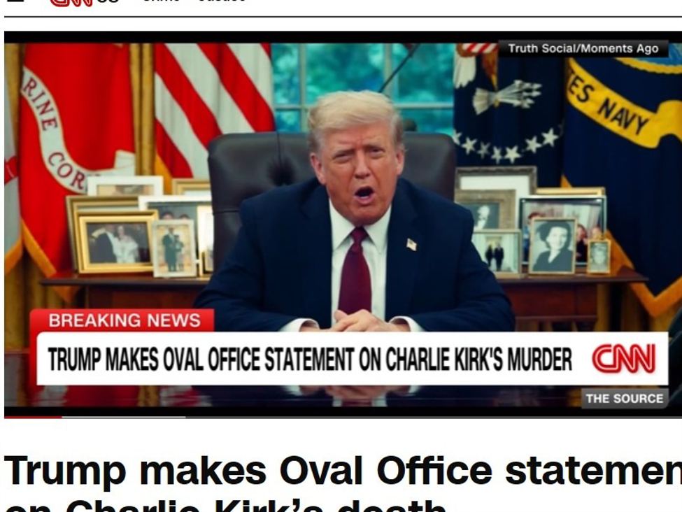 Trump makes Oval Office statement on Charlie Kirk’s death | investingLive