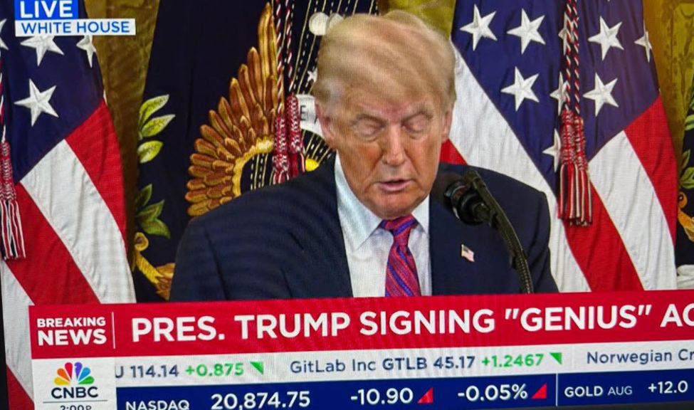 Trump signs GENIUS Act (Guiding and Establishing National Innovation for Stablecoins) | investingLive