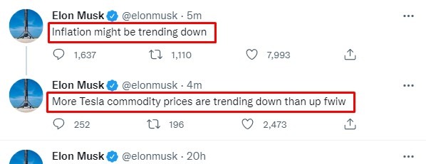 tsla inflation 29 July 2022