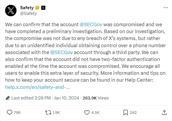 twitter safety sec Bitcoin hack