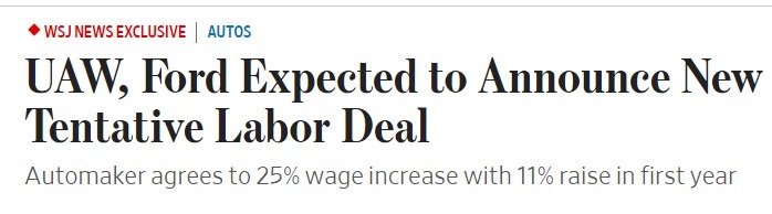 uaw ford deal 26 October 2023