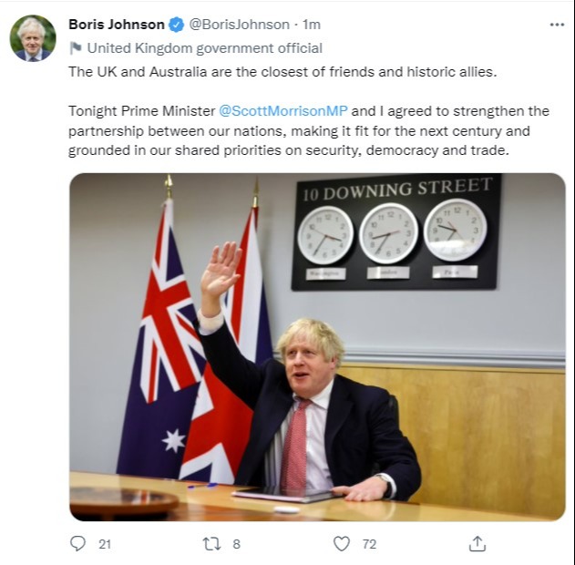 uk pm tweet