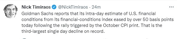 wsj nick financial conditons 11 November 2022