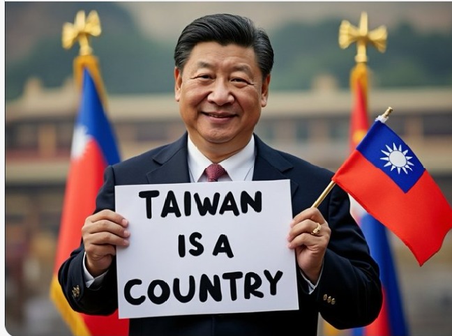 xi taiwan flag