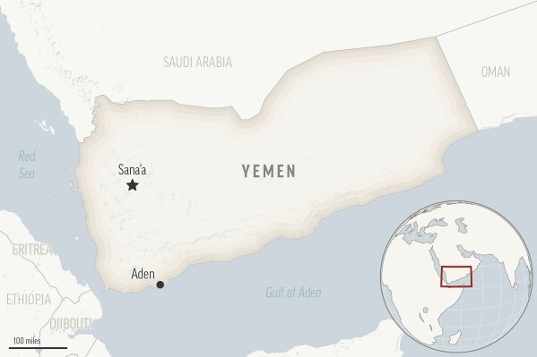 yemen map 12 January 2024
